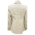 Load image into Gallery viewer, L'Agence Bone / Ivory Stripe Linen Clementine Blazer