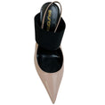 Load image into Gallery viewer, Bruno Frisoni Nude Patent / Black Pointy Tonic Slingback Pumps