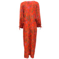 Load image into Gallery viewer, Rhode Red / Orange Silk Floral Maxi Dress
