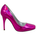 Load image into Gallery viewer, Bruno Frisoni Hot Pink Holographic Leather Pumpette Pumps