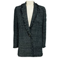Load image into Gallery viewer, Akris Punto Charcoal Grey Multi Fringed Tweed Blazer Jacket