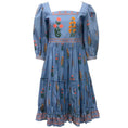 Load image into Gallery viewer, Agua Bendita Blue Floral Printed Dress
