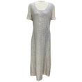 Load image into Gallery viewer, St. John Light Blue / Rose Gold Metallic Sequined Knit Gown / Maxi Dress