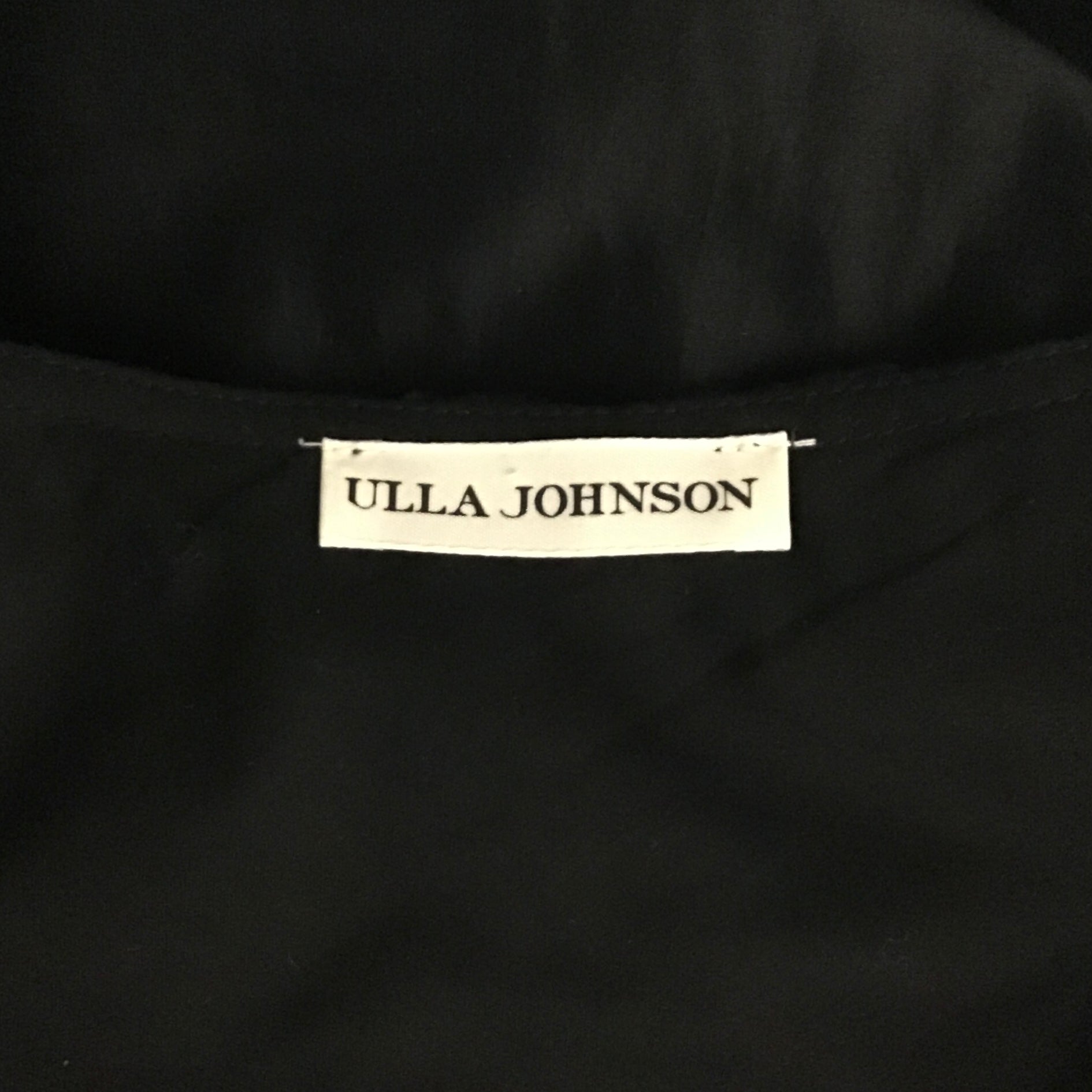 Ulla Johnson Black Ruffle One Shoulder Midi Dress