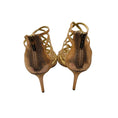 Load image into Gallery viewer, Jimmy Choo Rose Gold Metallic Fiesta Lizard Print Caged Sandals