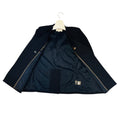 Load image into Gallery viewer, Lafayette 148 New York Navy Blue Double Breasted Collarless Wool Stretch Jacket with Gold Buttons