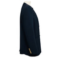 Load image into Gallery viewer, Lafayette 148 New York Navy Blue Double Breasted Collarless Wool Stretch Jacket with Gold Buttons
