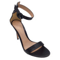 Load image into Gallery viewer, Gianvito Rossi Black Portofino 105 High Heeled Ankle Strap Leather Sandals
