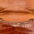 Load image into Gallery viewer, Hermes Vintage Light Brown Alligator Skin Leather 24 Faubourg Saint Honore Handbag