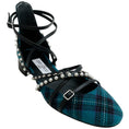 Load image into Gallery viewer, Jimmy Choo Peacock / Silver Tartan Celestia 25 Flats