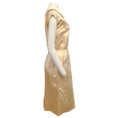 Load image into Gallery viewer, Lillie Rubin Champagne Silk Vintage Dress with Beaded Neckline