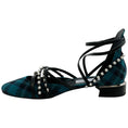 Load image into Gallery viewer, Jimmy Choo Peacock / Silver Tartan Celestia 25 Flats