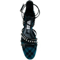 Load image into Gallery viewer, Jimmy Choo Peacock / Silver Tartan Celestia 25 Flats