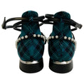 Load image into Gallery viewer, Jimmy Choo Peacock / Silver Tartan Celestia 25 Flats