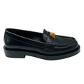 Load image into Gallery viewer, Valentino Black / Gold Roman Stud Leather Loafers
