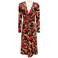 Load image into Gallery viewer, Prabal Gurung Black Multi Floral Twist Front Midi Dress