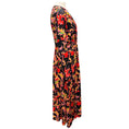 Load image into Gallery viewer, Prabal Gurung Black Multi Floral Twist Front Midi Dress