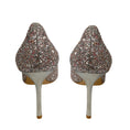 Load image into Gallery viewer, Jimmy Choo Light Pink / Silver Metallic Coarse Glitter Fabric Pointy Toe Romy 85 Pumps