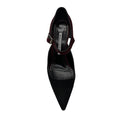 Load image into Gallery viewer, Manolo Blahnik Burgundy / Black Suede Ankle Strap Pumps