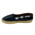 Load image into Gallery viewer, Givenchy Black Logo Print Lambskin Leather Capri Espadrille Flats