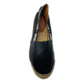 Load image into Gallery viewer, Givenchy Black Logo Print Lambskin Leather Capri Espadrille Flats