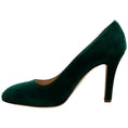 Load image into Gallery viewer, Manolo Blahnik Dark Green Suede Verin 105 Pumps