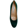 Load image into Gallery viewer, Manolo Blahnik Dark Green Suede Verin 105 Pumps