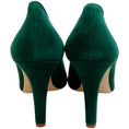 Load image into Gallery viewer, Manolo Blahnik Dark Green Suede Verin 105 Pumps