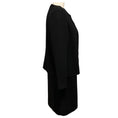 Load image into Gallery viewer, Bill Blass Vintage Black Satin Trimmed Wool Gauze Jacket and Dress Suit Set