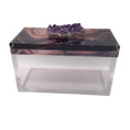 Load image into Gallery viewer, Kimberly McDonald Purple / Clear Stone Embellished Decorative Lucite Box