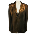 Load image into Gallery viewer, Akris Bronze Metallic Viscose Stretch Knit Blazer Jacket