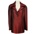 Load image into Gallery viewer, Callaghan Vintage Maroon Red Metallic Chevron Jacquard Blazer Jacket