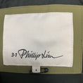 Load image into Gallery viewer, 3.1 Phillip Lim Olive Green Cropped Zip Front Jacket with Silver Studs and Brown Leather Collar