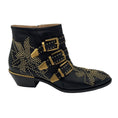 Load image into Gallery viewer, Chloe Black Susanna Studded Leather Ankle Boots