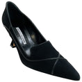 Load image into Gallery viewer, Manolo Blahnik Black Suede Dorehi Pumps