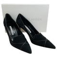 Load image into Gallery viewer, Manolo Blahnik Black Suede Dorehi Pumps
