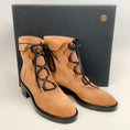 Load image into Gallery viewer, Laurence Dacade Beige Suede Coleen Lace Up Booties