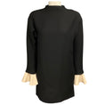 Load image into Gallery viewer, Valentino Black Long Sleeved Crepe Mini Dress with Bow Detailed Ivory Cuffs