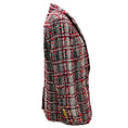 Load image into Gallery viewer, Thom Browne Red Multi Prince of Wales Tweed Sack Blazer