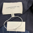 Load image into Gallery viewer, Lafayette 148 New York Navy Blue / White Crinkled Pinstriped Jacket and Pants Suit Set