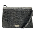 Load image into Gallery viewer, Escada Grey Y2K Embossed Leather Shoulder Bag
