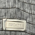 Load image into Gallery viewer, Escada Grey Y2K Embossed Leather Shoulder Bag