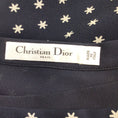 Load image into Gallery viewer, Christian Dior Navy Blue Star Print Silk Midi Skirt