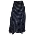 Load image into Gallery viewer, Christian Dior Navy Blue Star Print Silk Midi Skirt