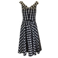 Load image into Gallery viewer, Michael Kors Collection Black / Optical White Madras Cotton Poplin Dress
