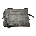 Load image into Gallery viewer, Escada Grey Y2K Embossed Leather Shoulder Bag