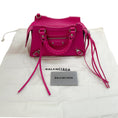 Load image into Gallery viewer, Balenciaga Hot Pink Leather Mini City Crossbody Bag