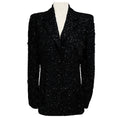 Load image into Gallery viewer, Badgley Mischka Couture Vintage Black Sequin and Bead Embellished Blazer Jacket