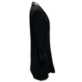 Load image into Gallery viewer, Chanel Vintage Black Lambskin Leather Trimmed Boucle Tweed Coat