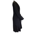 Load image into Gallery viewer, Dries Van Noten Black Double Breasted Belted Cotton Coat